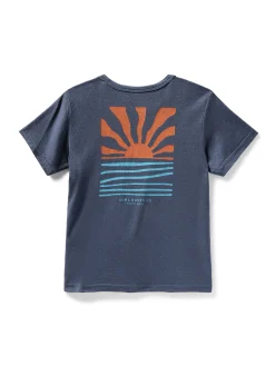 Kids^Faherty Brand Kids Rays Sunwashed Graphic Tee - Dune Navy