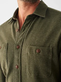Shirts^Faherty Brand Knit Alpine Shirt - Olive Heather