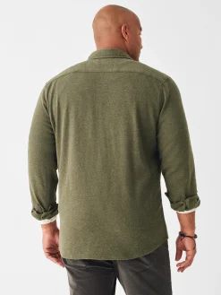 Shirts^Faherty Brand Knit Alpine Shirt - Olive Heather