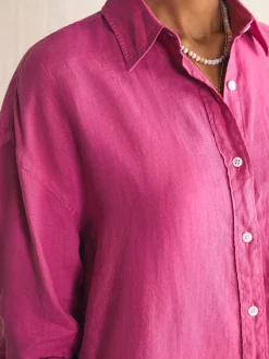 Shirts & Tops^Faherty Brand Laguna Linen Relaxed Shirt - Cone Flower