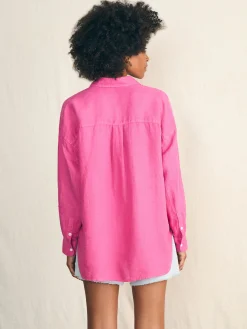 Shirts & Tops^Faherty Brand Laguna Linen Relaxed Shirt - Cone Flower