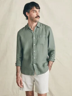 Shirts^Faherty Brand Laguna Linen Shirt - Desert Olive