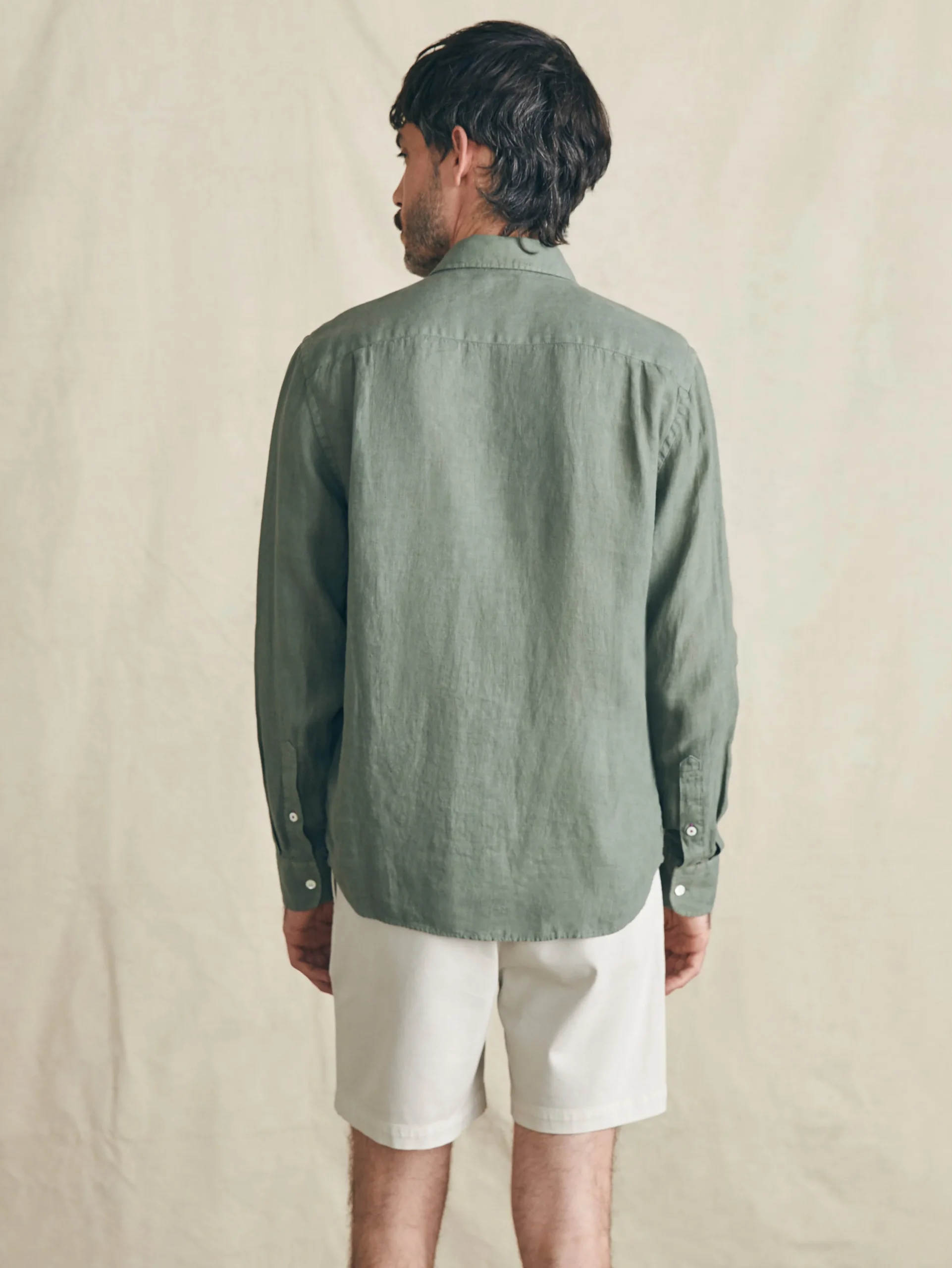 Shirts^Faherty Brand Laguna Linen Shirt - Desert Olive