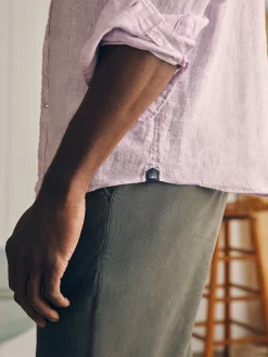 Shirts^Faherty Brand Laguna Linen Shirt - Lavender Melange