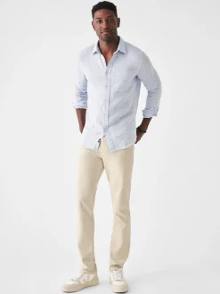 Shirts^Faherty Brand Laguna Linen Shirt - Light Blue Melange