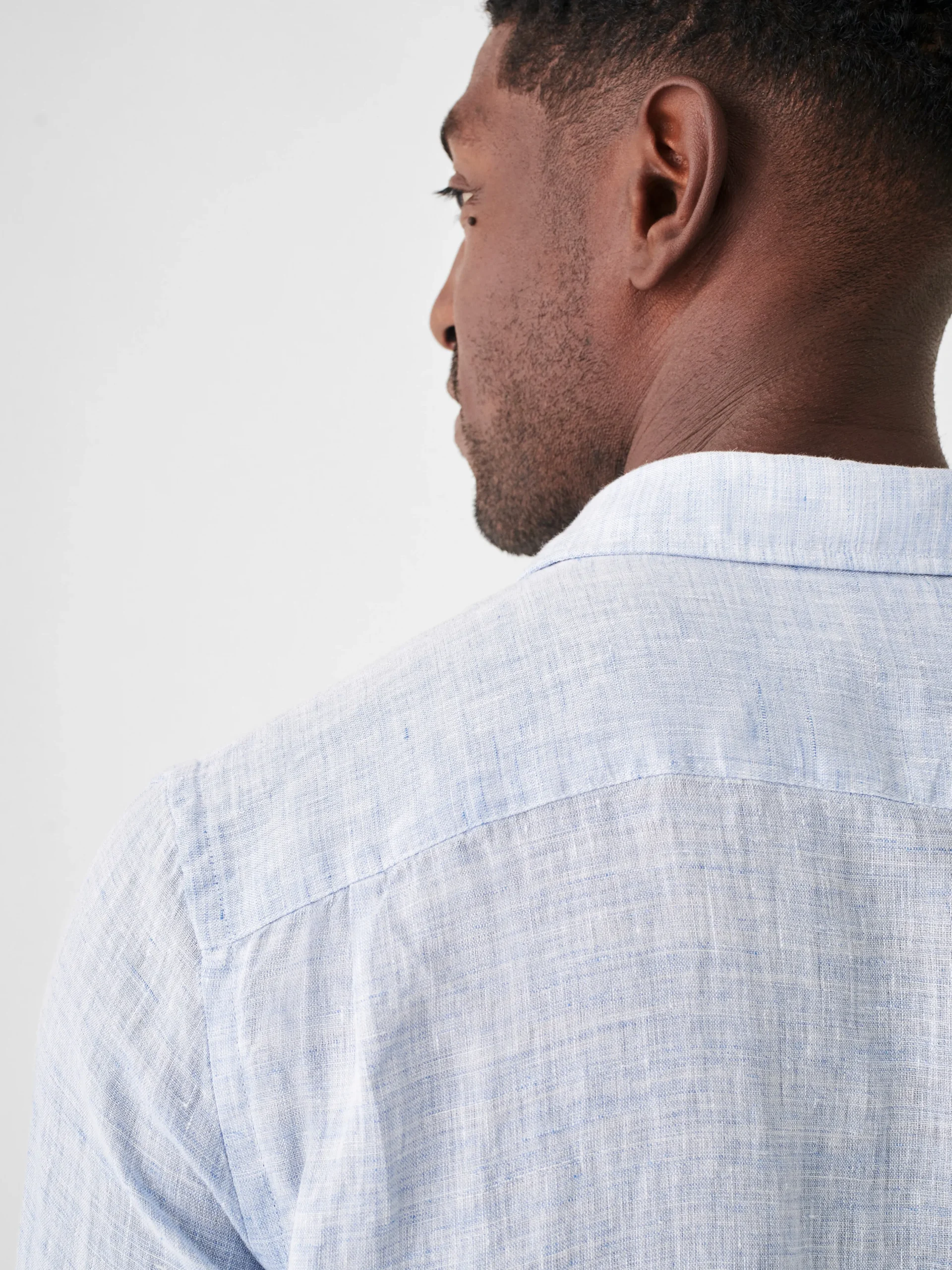Shirts^Faherty Brand Laguna Linen Shirt - Light Blue Melange