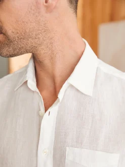 Shirts^Faherty Brand Laguna Linen Shirt - White