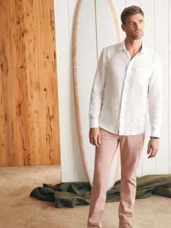 Shirts^Faherty Brand Laguna Linen Shirt - White