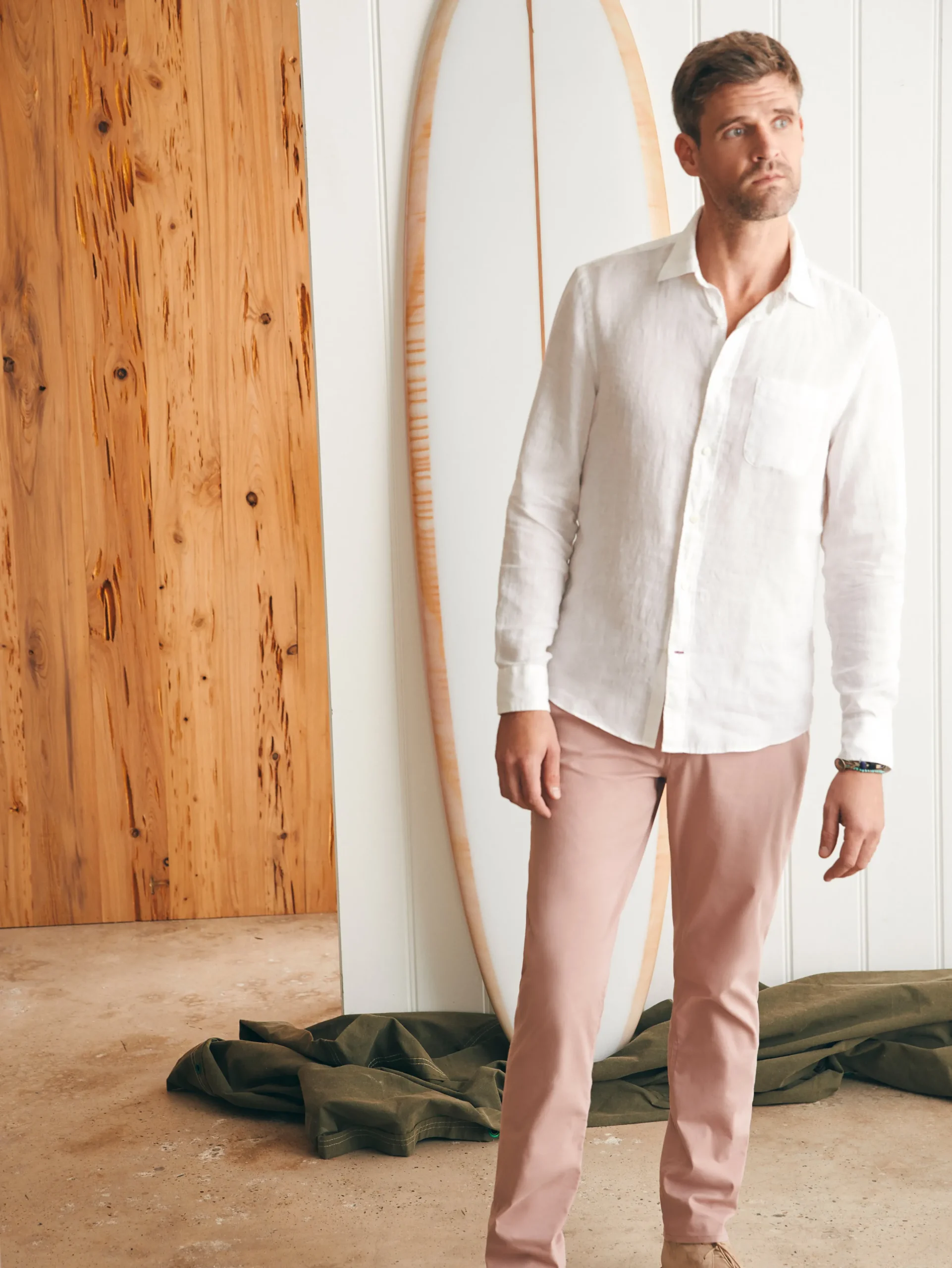 Shirts^Faherty Brand Laguna Linen Shirt - White