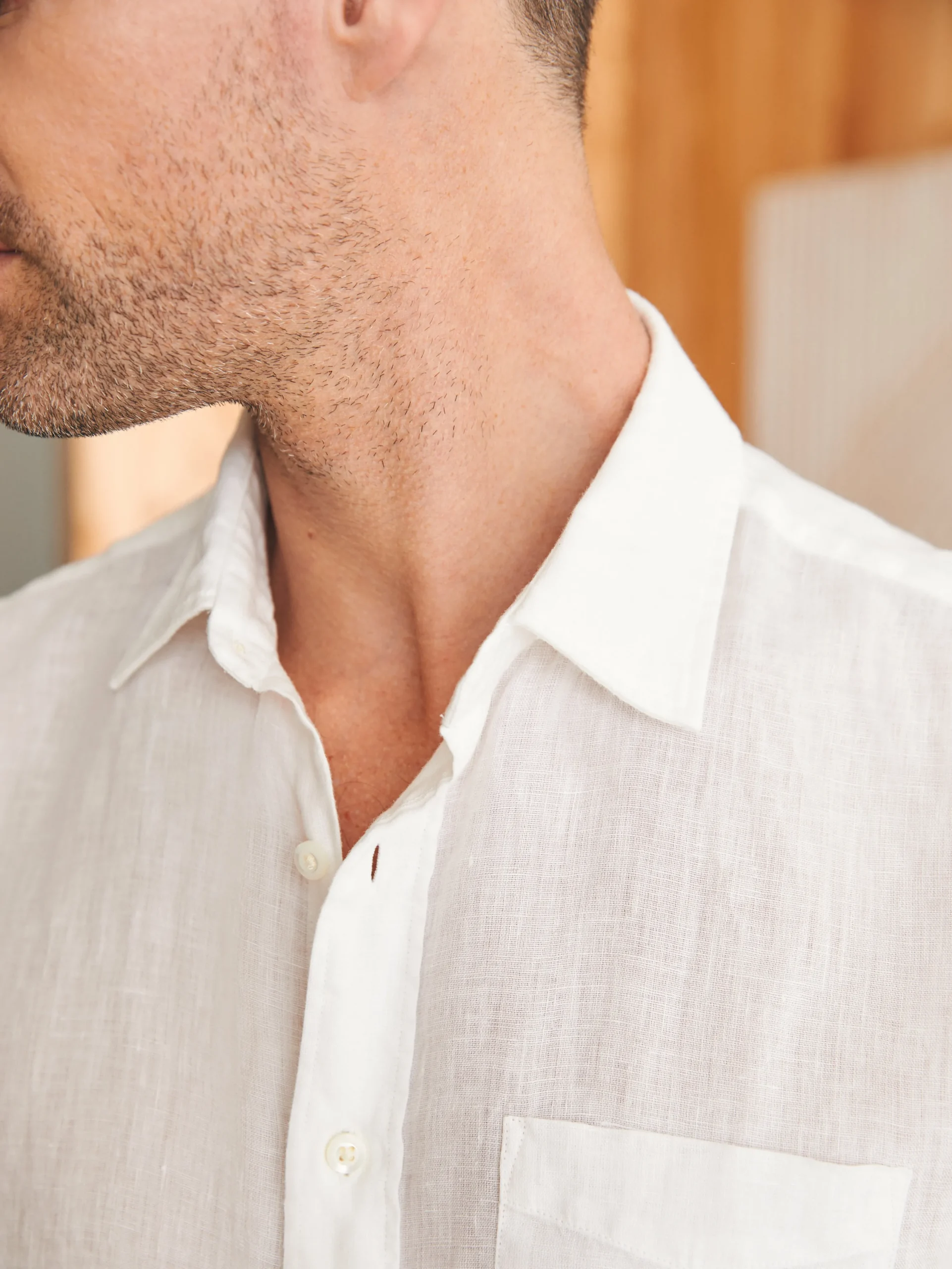 Shirts^Faherty Brand Laguna Linen Shirt (Tall) - White