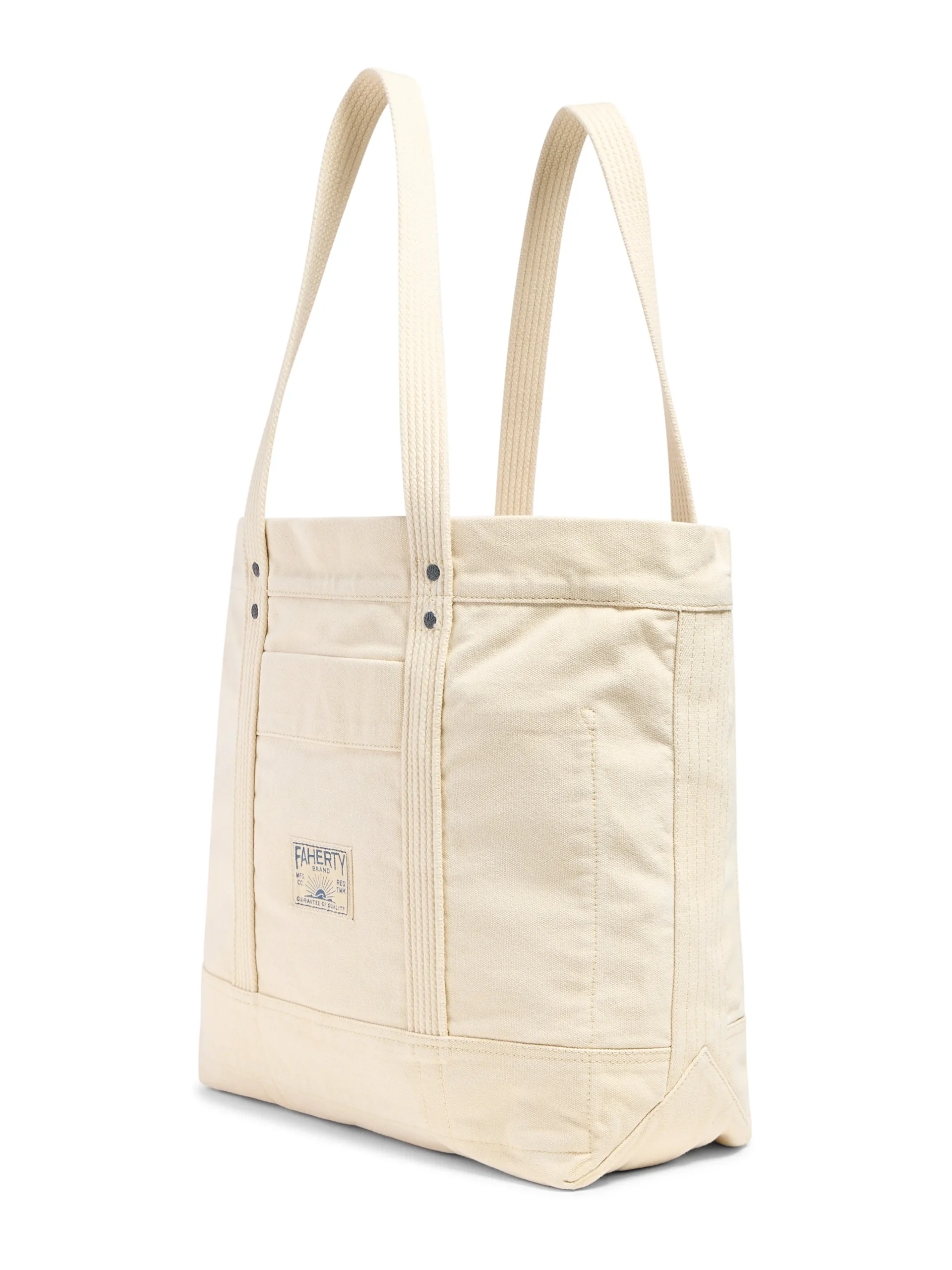 Bags|Bags^Faherty Brand Large Sunwashed Canvas Tote - Ecru