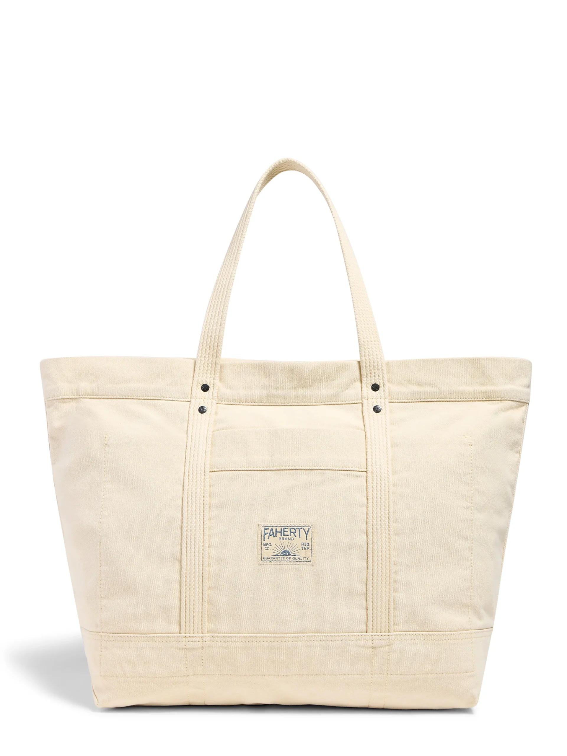 Bags|Bags^Faherty Brand Large Sunwashed Canvas Tote - Ecru