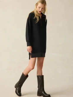 Dresses^Faherty Brand Legend™ Quarter Zip Dress - Heathered Black Twill