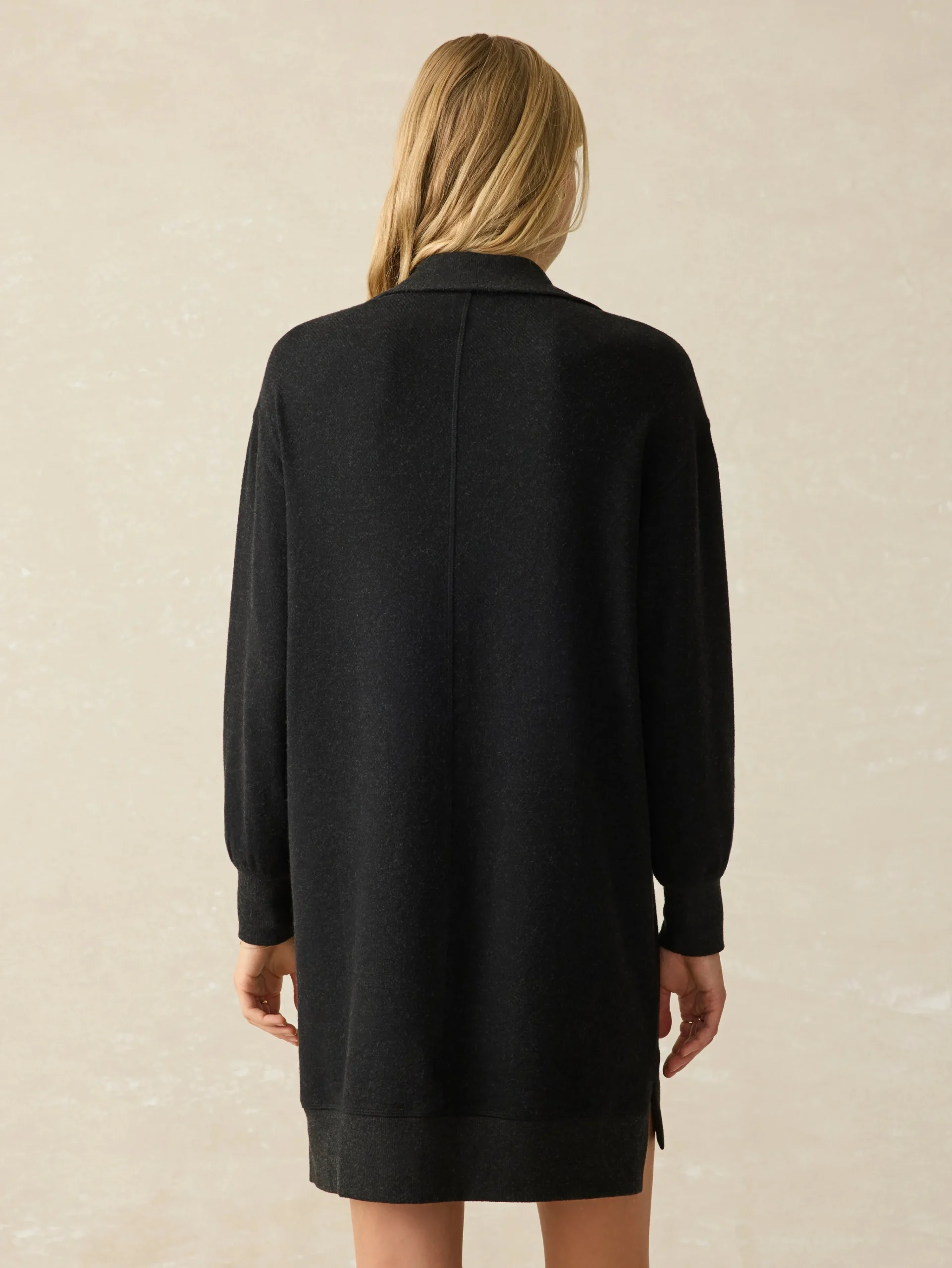 Dresses^Faherty Brand Legend™ Quarter Zip Dress - Heathered Black Twill