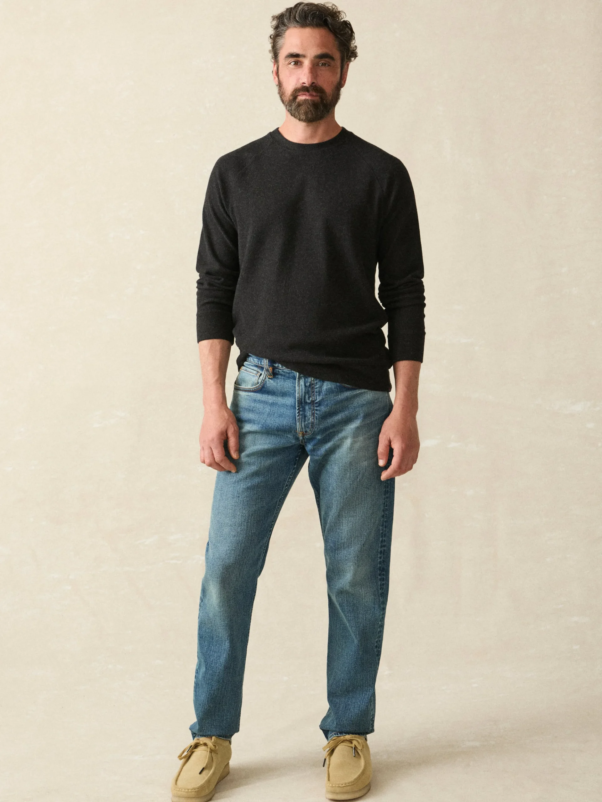 Hoodies & Sweatshirts^Faherty Brand Legend™ Sweater Crew - Heathered Black Twill