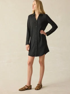 Dresses^Faherty Brand Legend™ Sweater Dress - Heathered Black Twill