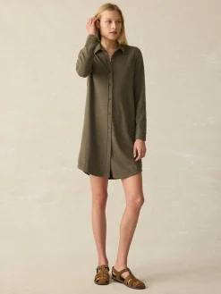 Dresses^Faherty Brand Legend™ Sweater Dress - Olive Melange Twill