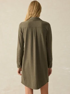 Dresses^Faherty Brand Legend™ Sweater Dress - Olive Melange Twill