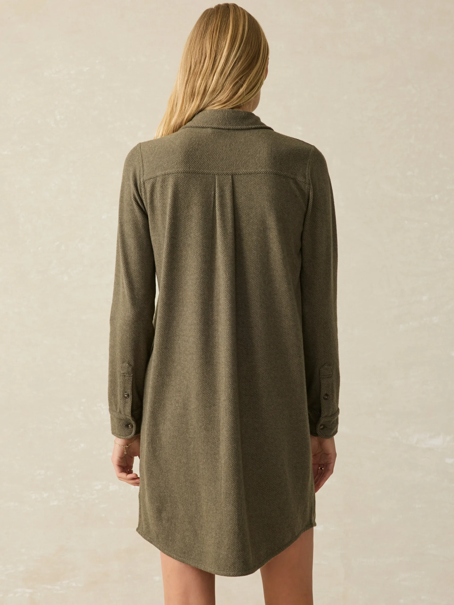 Dresses^Faherty Brand Legend™ Sweater Dress - Olive Melange Twill