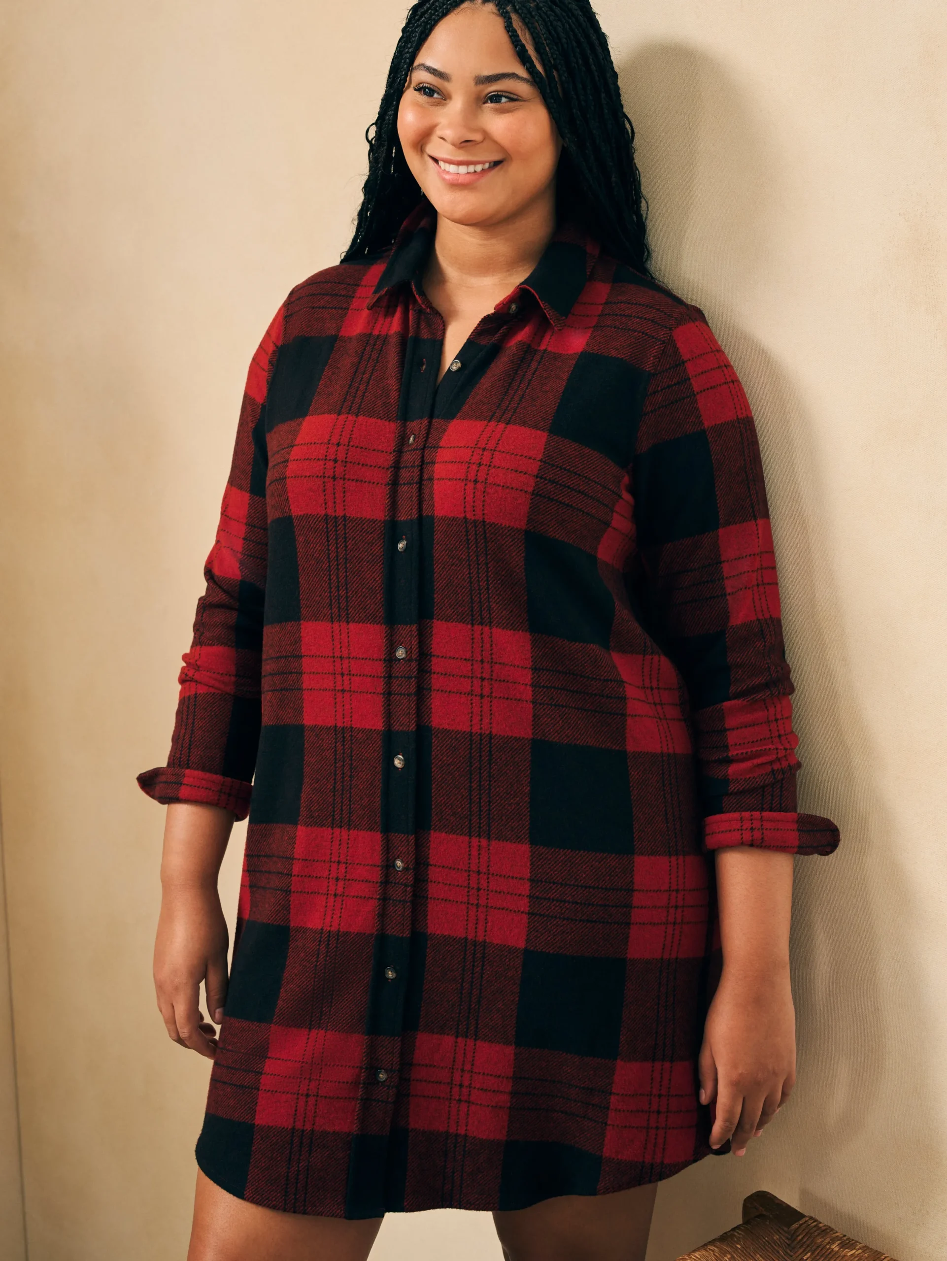 Dresses^Faherty Brand Legend™ Sweater Dress - Orchard House Plaid