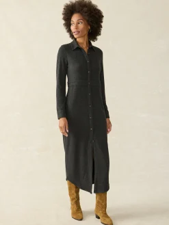 Dresses^Faherty Brand Legend™ Sweater Maxi Dress - Heathered Black Twill