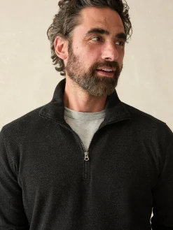 Sweaters|Hoodies & Sweatshirts^Faherty Brand Legend™ Sweater Quarter Zip - Heathered Black Twill