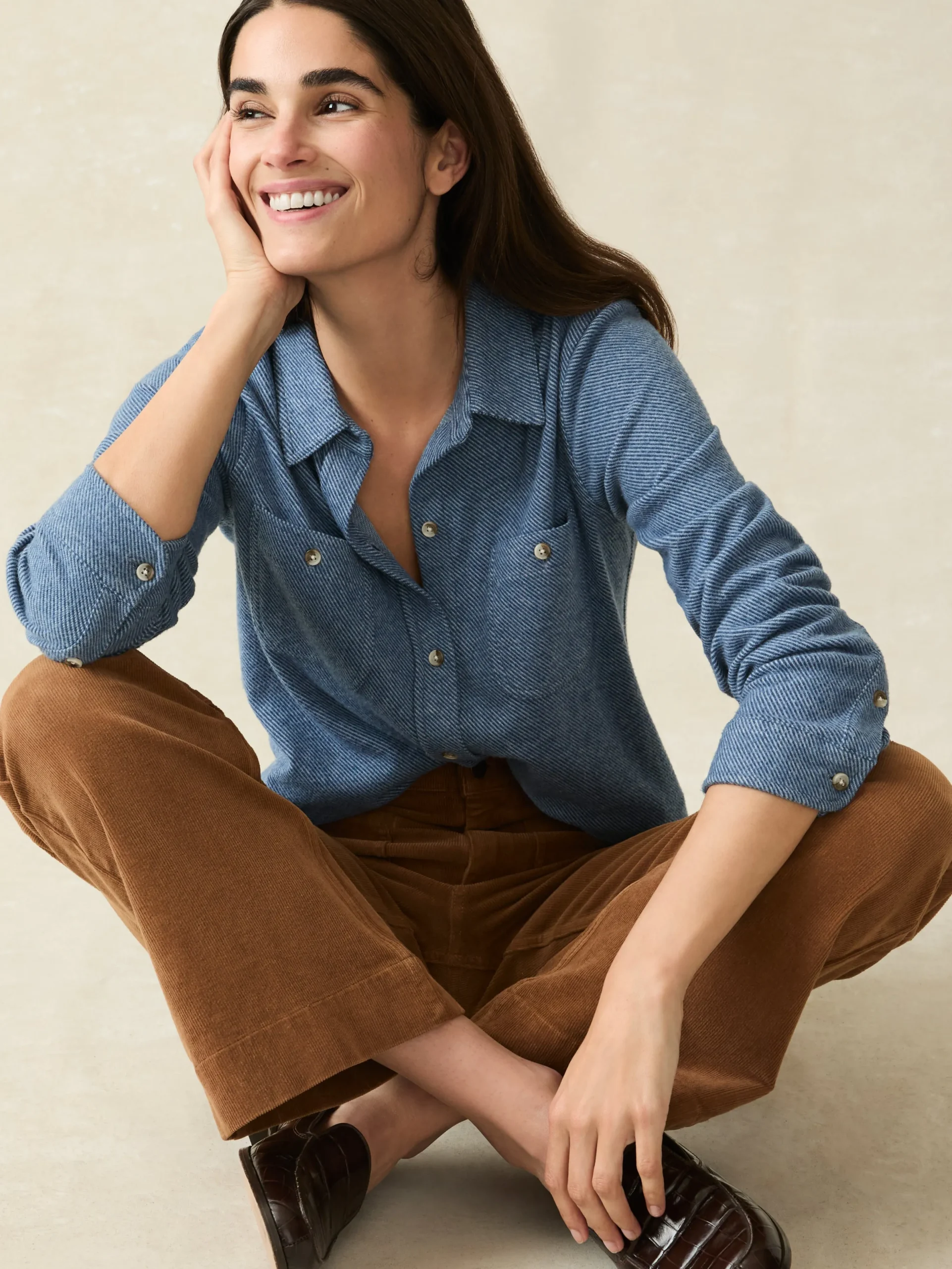 Shirts & Tops^Faherty Brand Legend™ Sweater Shirt - Glacier Blue Twill