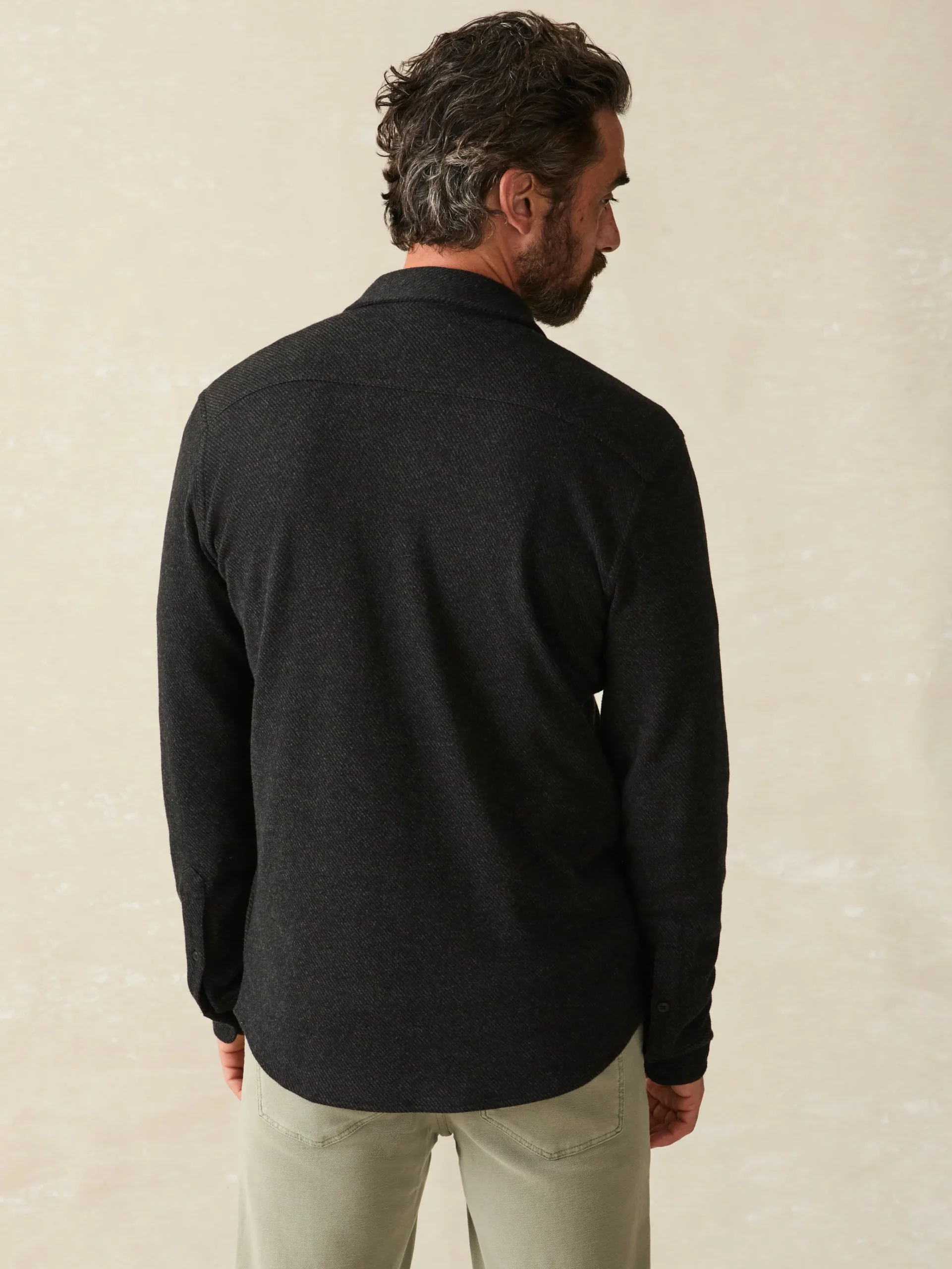 Shirts^Faherty Brand Legend™ Sweater Shirt - Heathered Black Twill