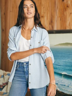 Shirts & Tops^Faherty Brand Legend™ Sweater Shirt - Ice Blue Twill