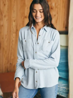Shirts & Tops^Faherty Brand Legend™ Sweater Shirt - Ice Blue Twill