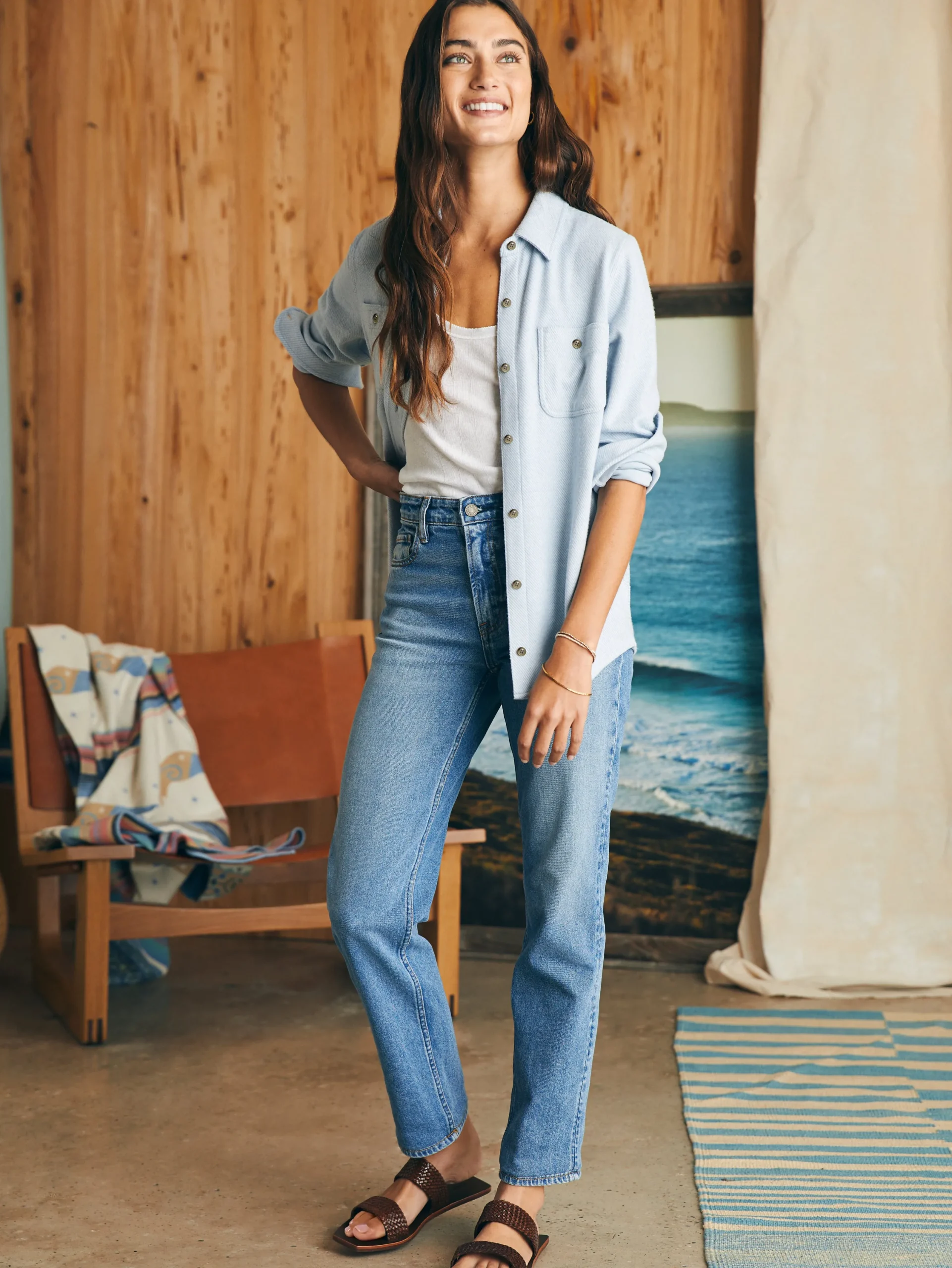 Shirts & Tops^Faherty Brand Legend™ Sweater Shirt - Ice Blue Twill