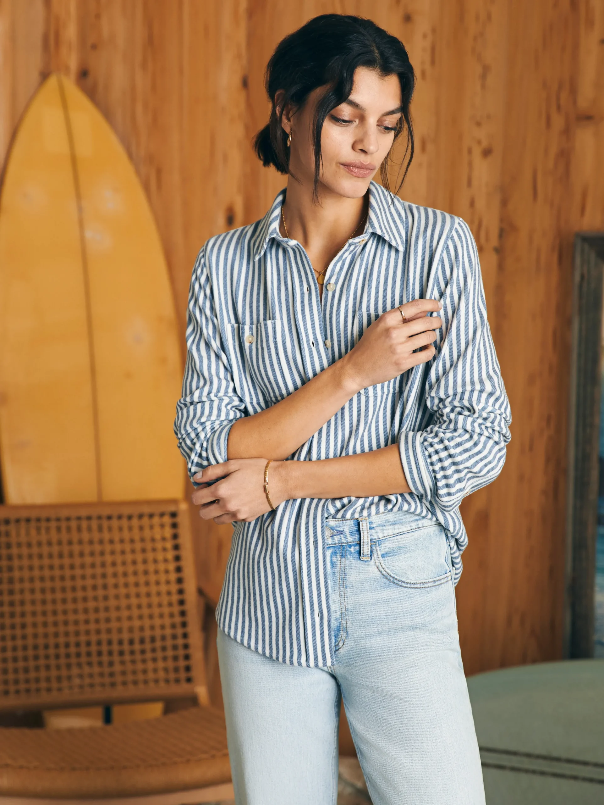 Shirts & Tops^Faherty Brand Legend™ Sweater Shirt - Navy Blazer Stripe