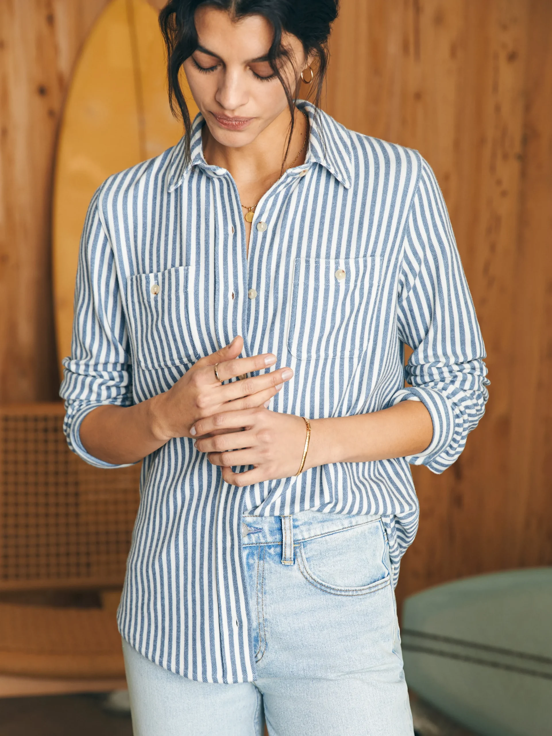 Shirts & Tops^Faherty Brand Legend™ Sweater Shirt - Navy Blazer Stripe