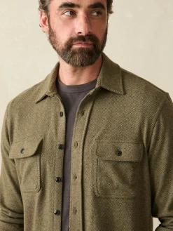 Shirts^Faherty Brand Legend™ Sweater Shirt - Olive Melange Twill