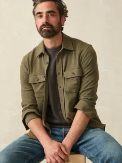 Shirts^Faherty Brand Legend™ Sweater Shirt - Olive Melange Twill