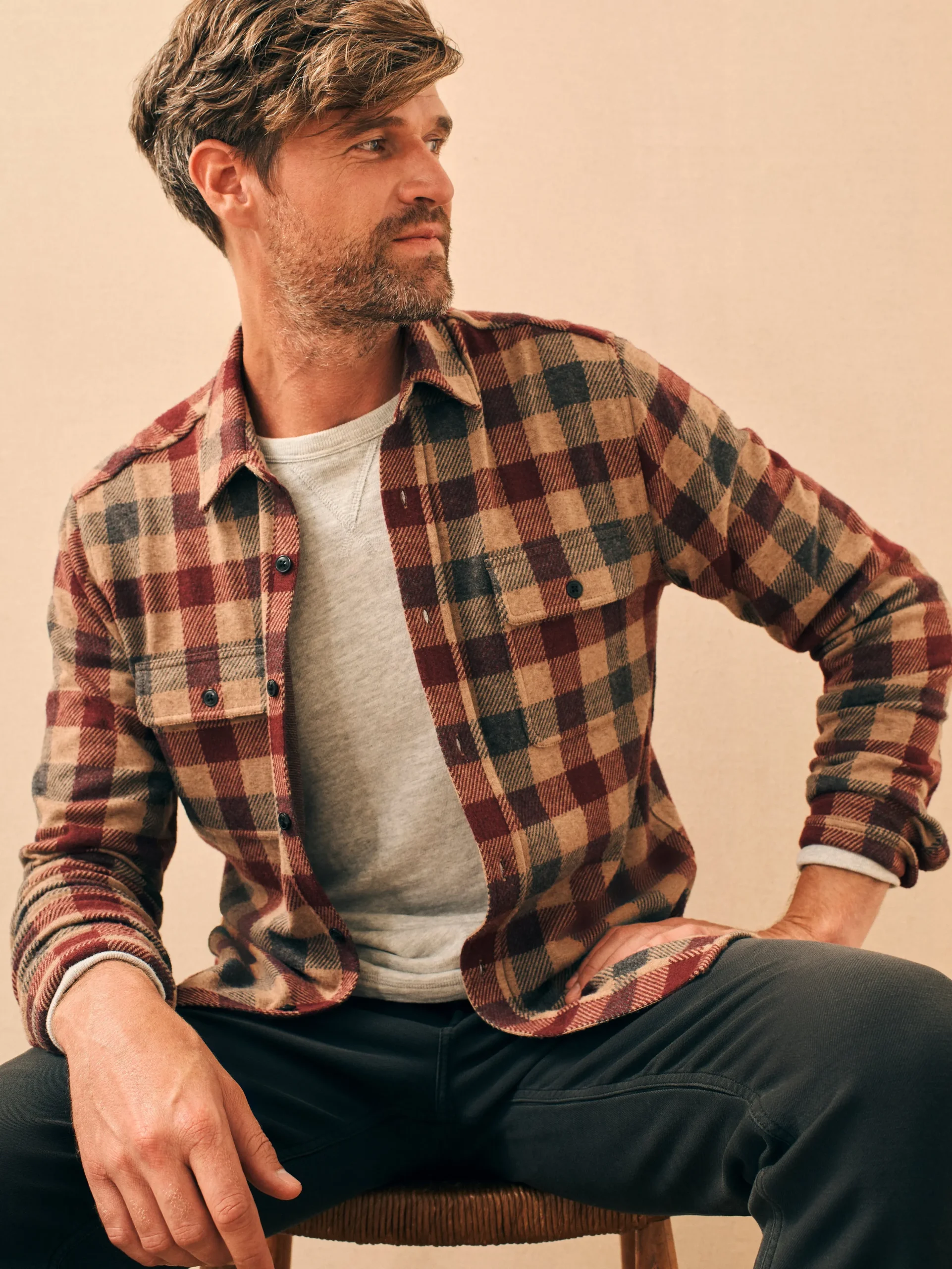 Shirts^Faherty Brand Legend™ Sweater Shirt - Sky Peak Buffalo