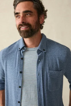 Shirts^Faherty Brand Legend™ Sweater Shirt (Single Pocket) - Glacier Blue Twill