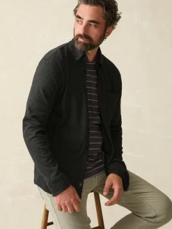 Shirts^Faherty Brand Legend™ Sweater Shirt (Single Pocket) - Heathered Black Twill