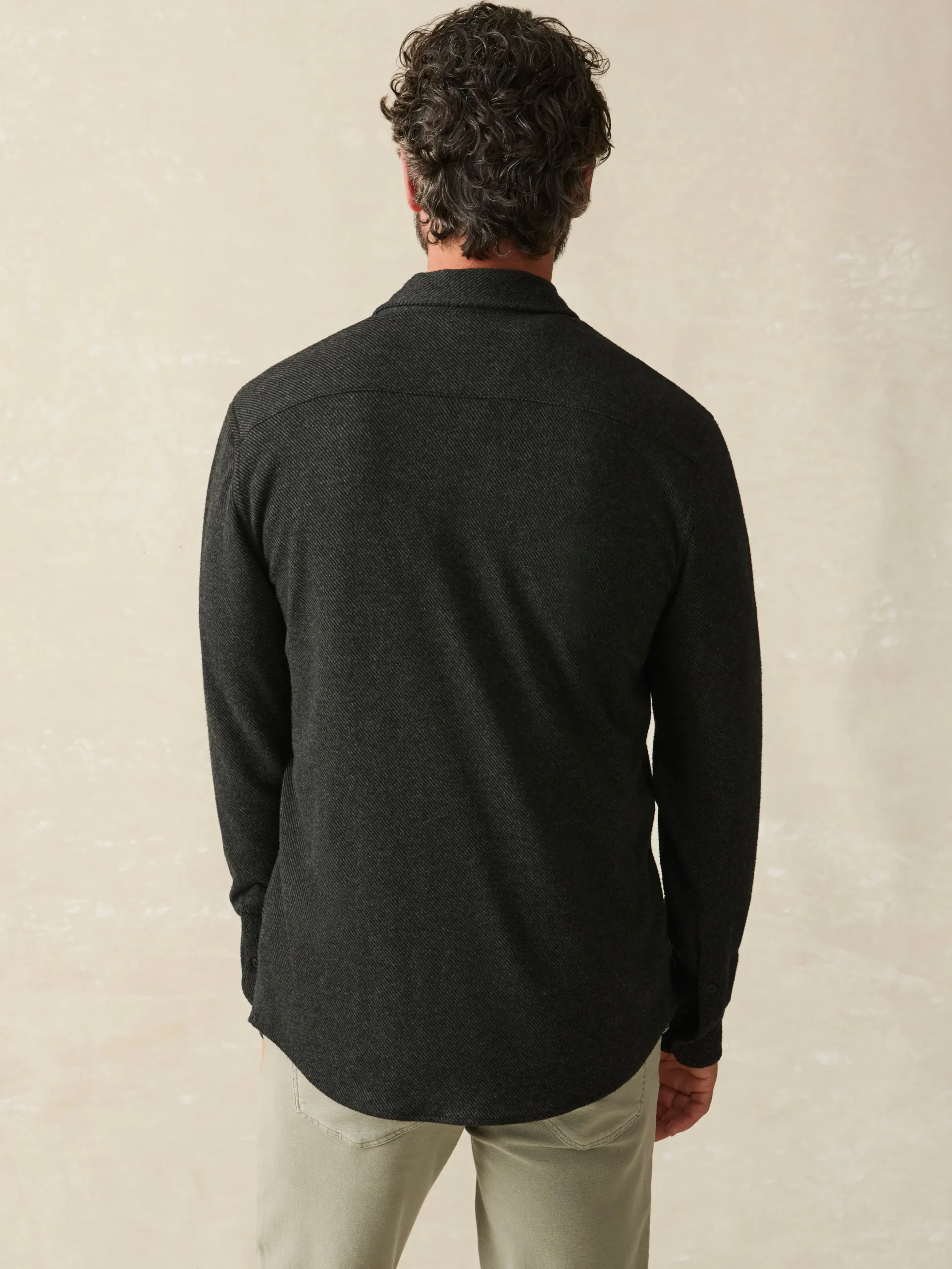 Shirts^Faherty Brand Legend™ Sweater Shirt (Single Pocket) - Heathered Black Twill