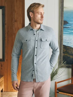 Shirts^Faherty Brand Legend™ Sweater Shirt (Tall) - Fossil Grey Twill