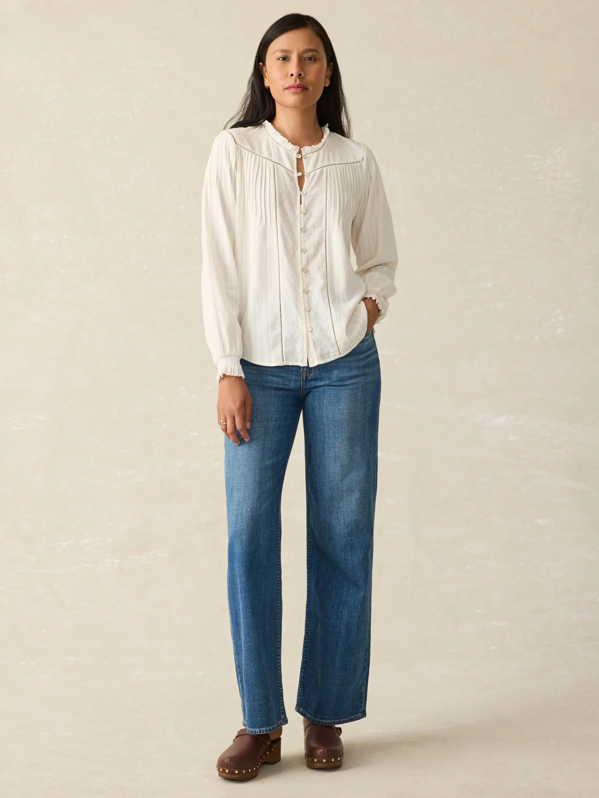Shirts & Tops^Faherty Brand Lily Top - Egret