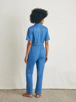 Dresses|Overalls & Jumpsuits^Faherty Brand Linen Denim Jumpsuit - Bay Breeze Wash