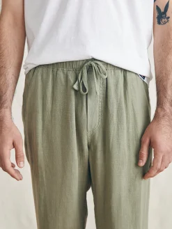 Pants^Faherty Brand Linen Drawstring Pant - Canyon Olive