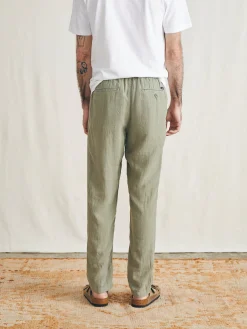 Pants^Faherty Brand Linen Drawstring Pant - Canyon Olive