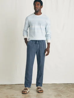 Pants^Faherty Brand Linen Drawstring Pant - Look Out Navy