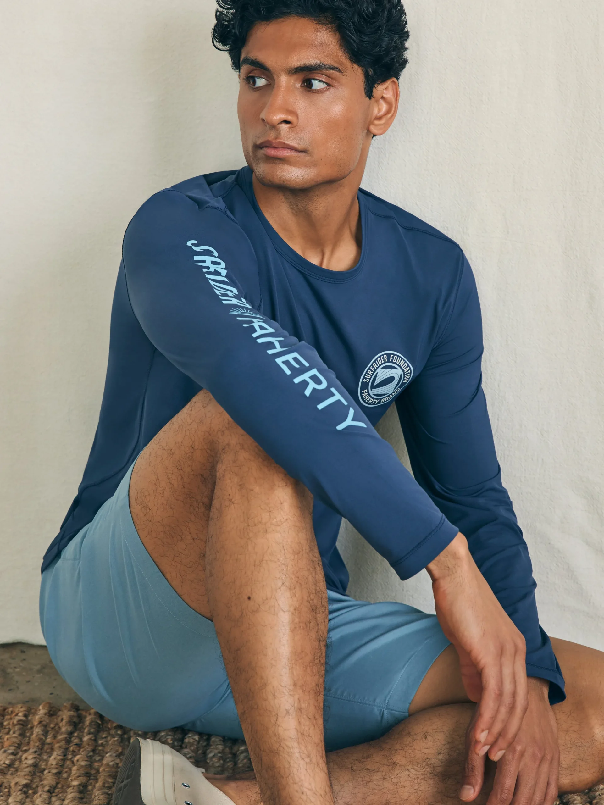 T-Shirts & Henleys^Faherty Brand Long-Sleeve Surfrider Shorelite UPF Tee - Deep Navy