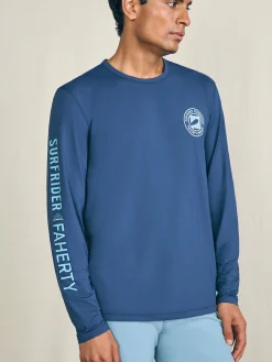 T-Shirts & Henleys^Faherty Brand Long-Sleeve Surfrider Shorelite UPF Tee - Deep Navy