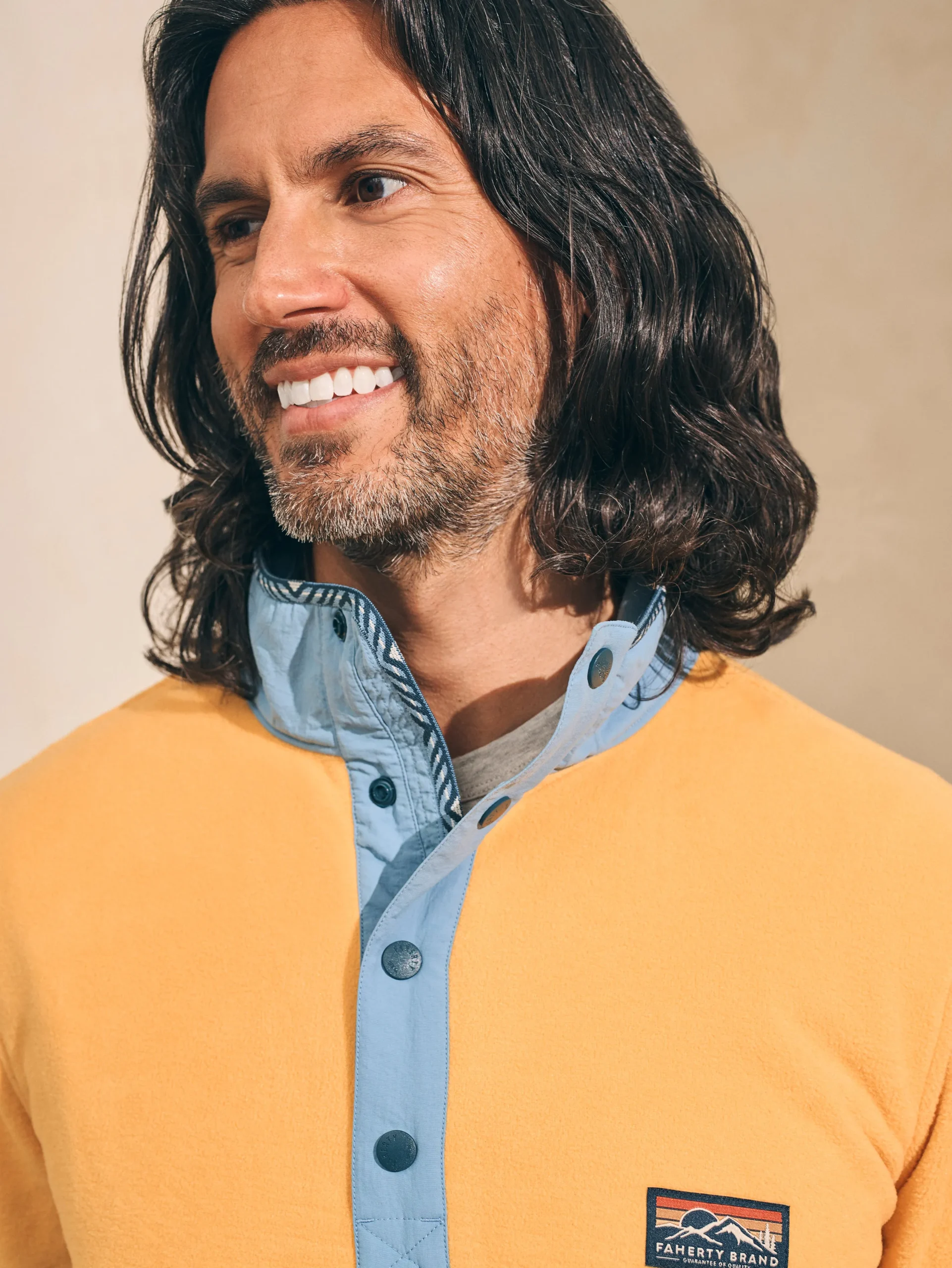 Jackets & Vests|Hoodies & Sweatshirts^Faherty Brand Low Pile Fleece Popover - Fall Sun Atlantic