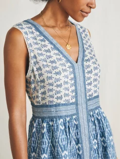 Dresses^Faherty Brand Macey Dress - Blue Clara Ikat