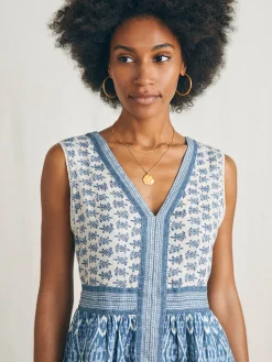 Dresses^Faherty Brand Macey Dress - Blue Clara Ikat